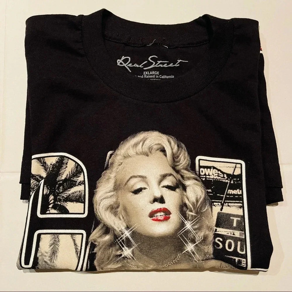 Real Street Men’s T-Shirt Marylyn Monroe size 2XL - Picture 4 of 6